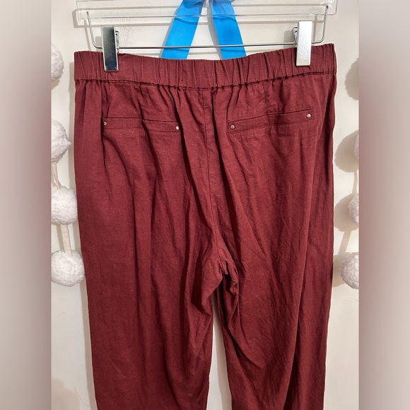 4/$25 or listed price☃️Democracy High Rise Patch Pocket Crop Linen Palazzo Pants - Picture 3 of 9